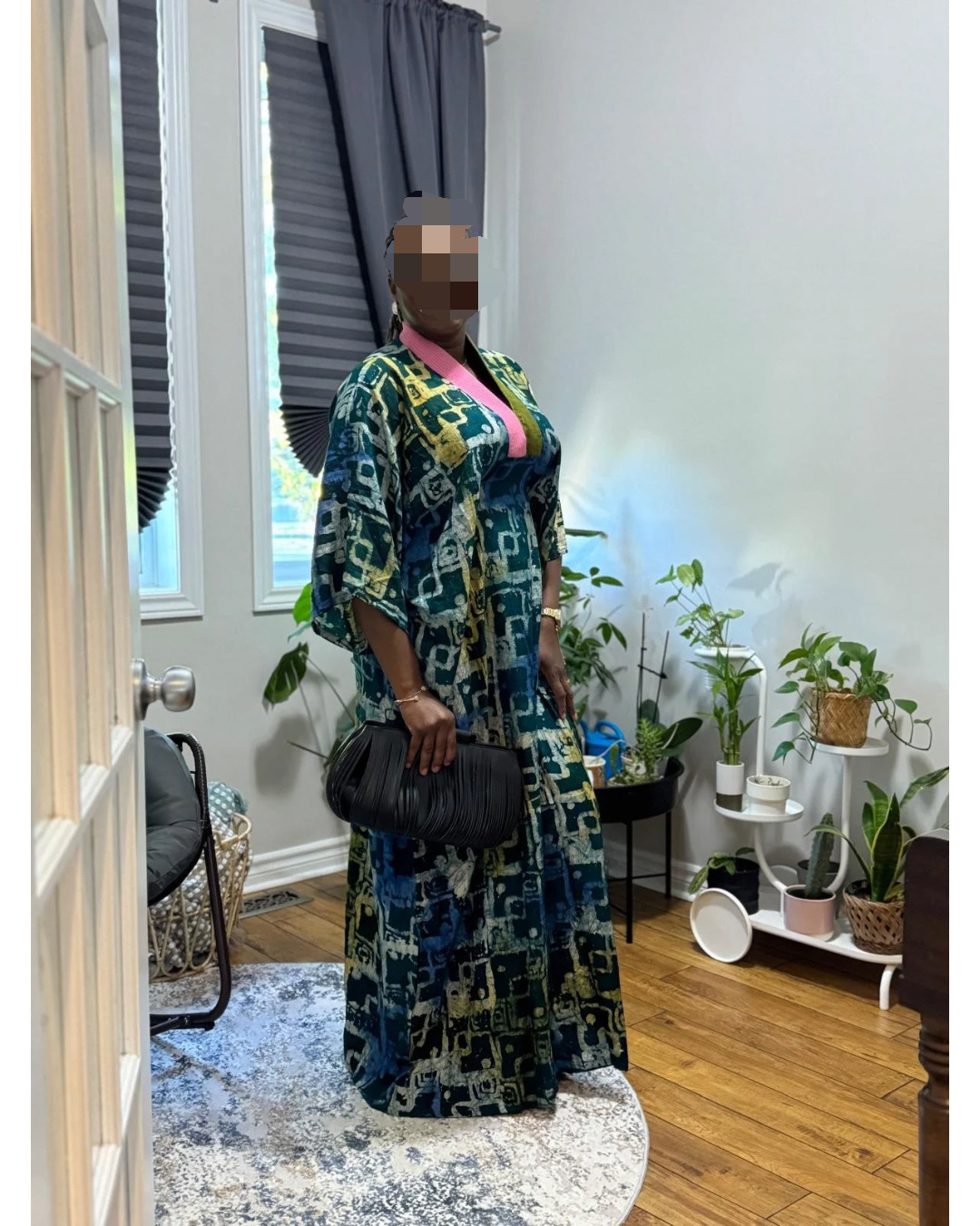 Boubou femme Coloris Bleu