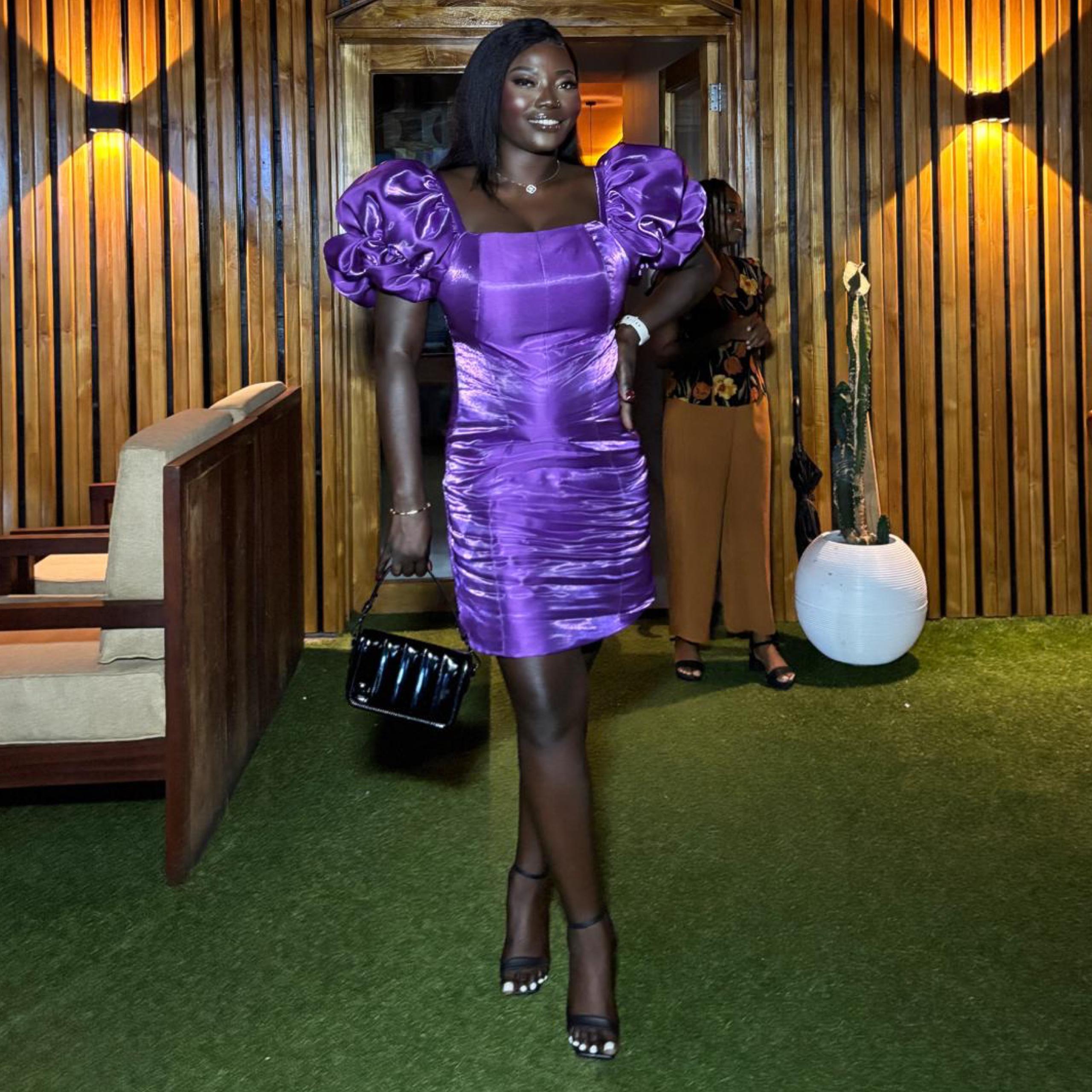 Robe femme en tissu Mikado